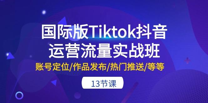 国际版Tiktok抖音运营流量实战班：账号定位/作品发布/热门推送/等等-13节-搞钱日记