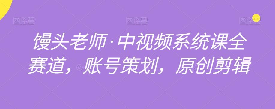 馒头老师·中视频系统课全赛道，账号策划，原创剪辑-搞钱日记