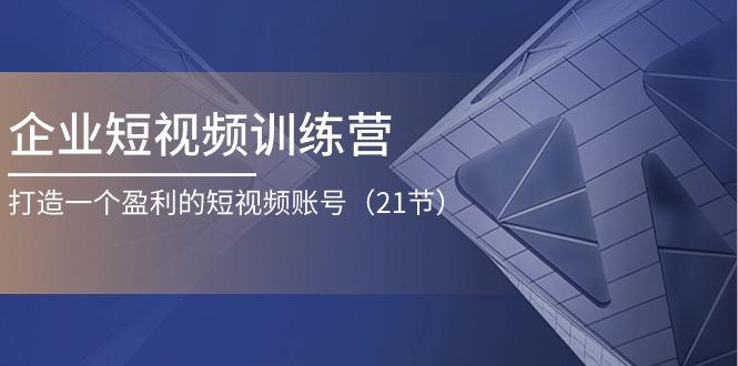 企业短视频训练营：打造一个盈利的短视频账号(21节-搞钱日记