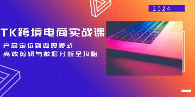TK跨境电商实战课：产品定位到变现模式，高效剪辑与数据分析全攻略-搞钱日记