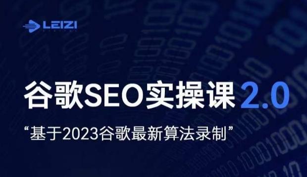 雷子·谷歌SEO 2.0实战课，独立站询盘自由必备，基于2023谷歌最新算法录制-搞钱日记