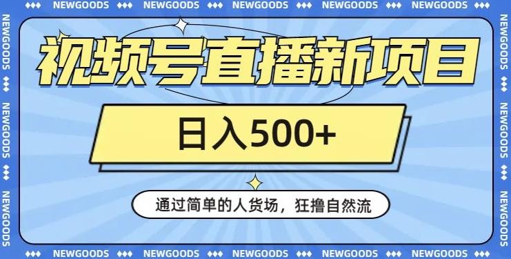 视频号直播新项目，通过简单的人货场，狂撸自然流，日入500+【260G资料】-搞钱日记