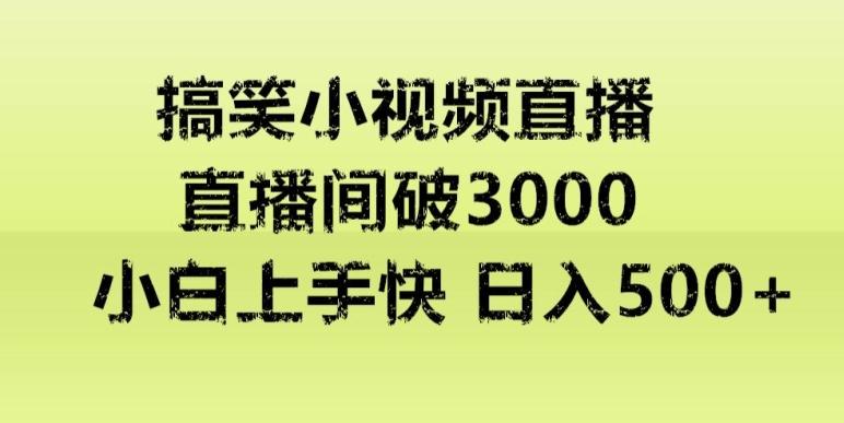 快手直播搞笑小视频解说，适合批量矩阵，日入300-500+-搞钱日记