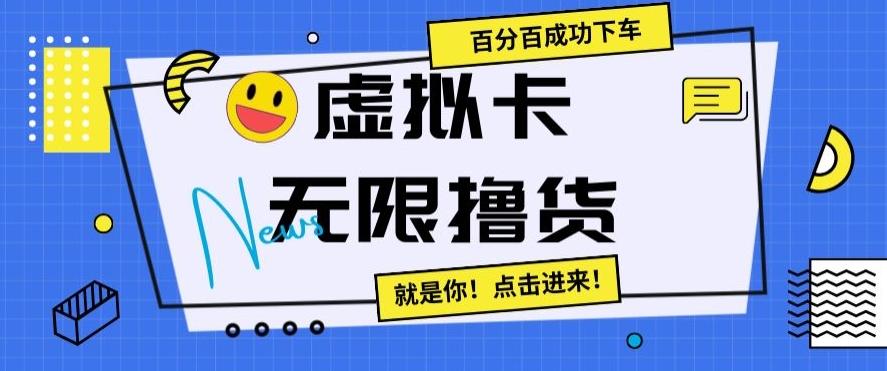 虚拟卡无限撸货，百分百成功下车【仅揭秘】-搞钱日记