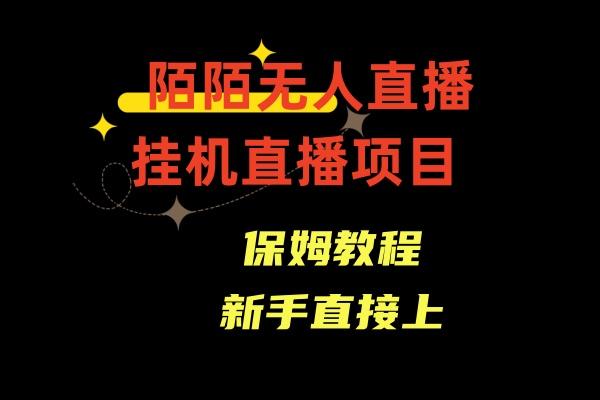 收费1980的，陌陌无人直播，通道人数少，新手容易上手-搞钱日记