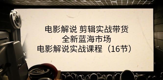电影解说 剪辑实战带货全新蓝海市场，电影解说实战课程(16节-搞钱日记