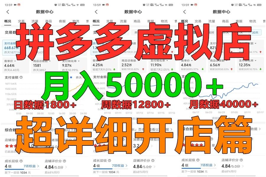 拼多多虚拟电商训练营月入40000+你也行，暴利稳定长久，副业首选-搞钱日记