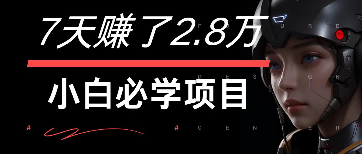 7天赚了2.8万！每单利润最少500+，轻松月入7万+小白有手就行-搞钱日记