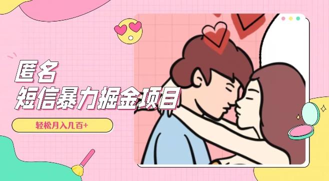 全网首发，揭秘超冷门匿名短信项目，通过信息差日入几百+【揭秘】-搞钱日记
