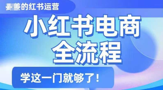 小红书电商全流程，精简易懂，从入门到精通，学这一门就够了-搞钱日记