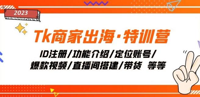 Tk商家出海·特训营：ID注册/功能介绍/定位账号/爆款视频/直播间搭建/带货-搞钱日记