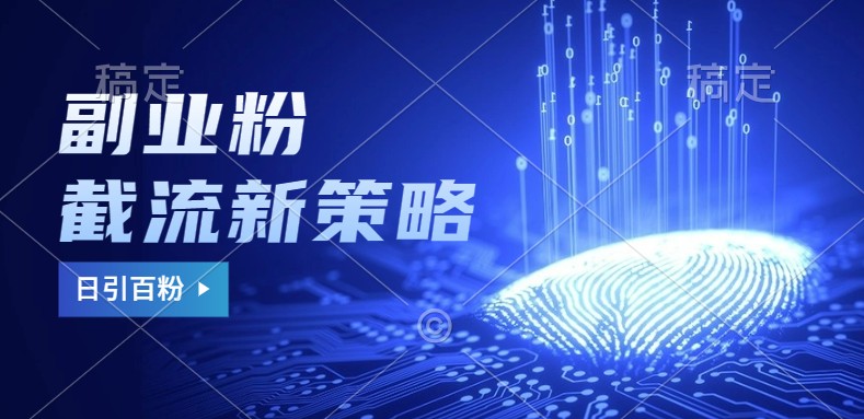 副业粉截流玩法与更新，不废号， 不封号。日引100+-搞钱日记