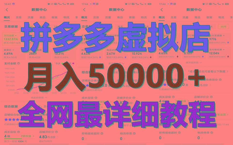 拼多多虚拟电商训练营月入50000+你也行，暴利稳定长久，副业首选-搞钱日记