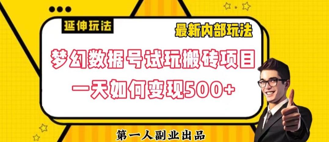 数据号回归玩法游戏试玩搬砖项目再创日入500+【揭秘】-搞钱日记