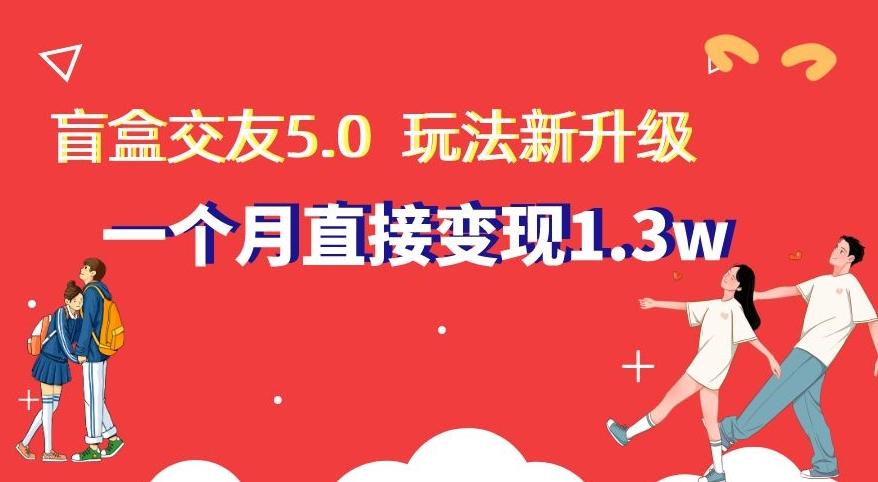 盲盒交友5.0，玩法全新升级，一个月直接变现1.3W，新手小白轻松上手【揭秘】-搞钱日记