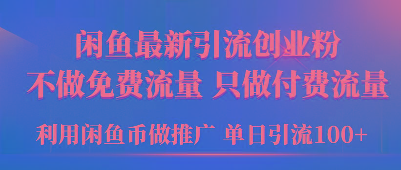 (9584期)2024年闲鱼币推广引流创业粉，不做免费流量，只做付费流量，单日引流100+-搞钱日记