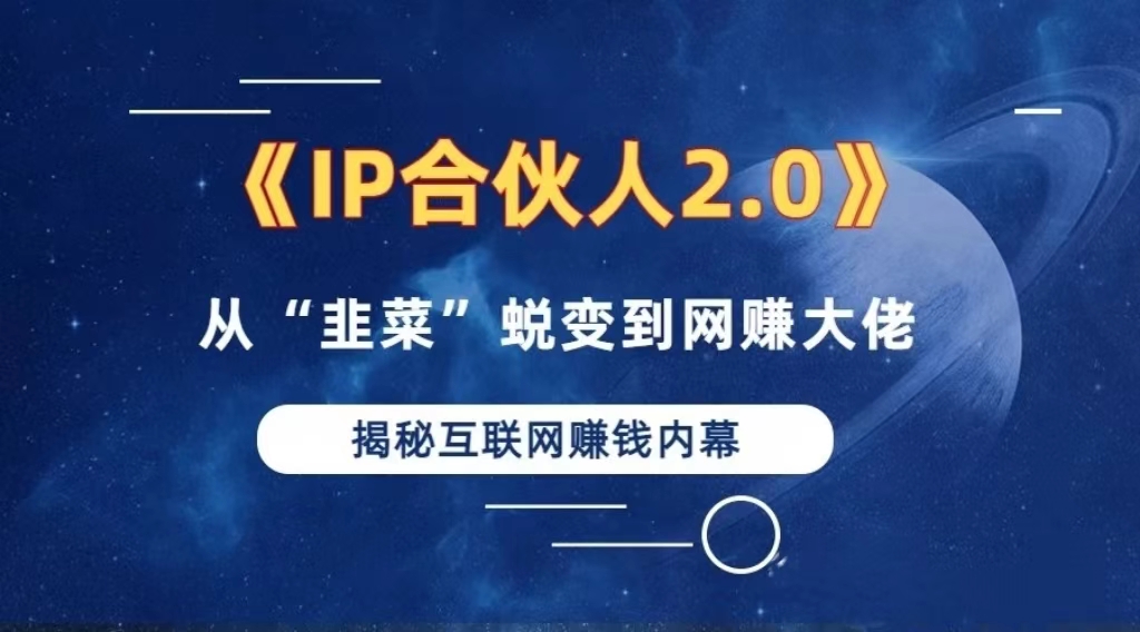 2024如何通过”知识付费“卖项目年入”百万“卖项目合伙人IP孵化训练营-搞钱日记